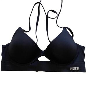 Pink Victoria’s Secret padded bra Bonded size L in black color